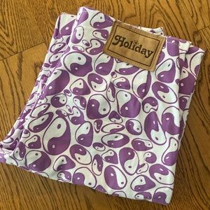 Holiday yin and Yang pants